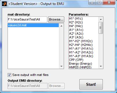 Output to EMU Window